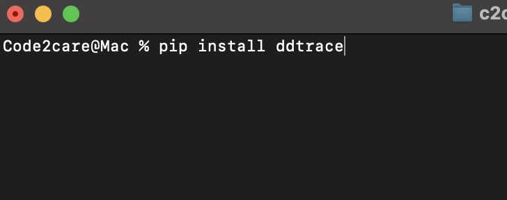How to install ddtrace package